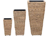 Raised Beds 3 pcs Water Hyacinth Brown 45568