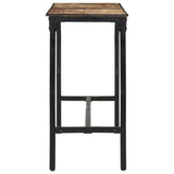 7 Piece Bar Set Solid Rough Wood Mango and Metal 3216412