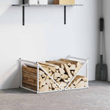 Firewood Rack White 70x43x34.5 cm Cold-rolled steel 864174