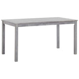 45941 7 Piece Outdoor Dining Set Grey Wash Solid Acacia Wood