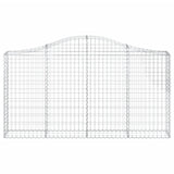 Arched Gabion Baskets 10 pcs 200x30x100/120 cm Galvanised Iron 3145438