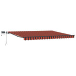 Retractable Awning Manual Orange and brown 400 x 350 cm Fabric 3330740