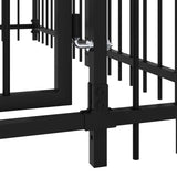 Outdoor Dog Playpen Black 192 x 192 x 100 cm Steel 3467734