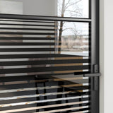 Glass Door Striped Black 83 x 3.5 x 201.5 cm Aluminium 42012454