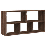 Wall Shelf Brown Oak 100x25x50 cm Engineered Wood 853278