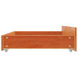 Bed Drawers 4 pcs Wax Brown Solid Wood Pine 847167