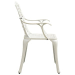 ZNTS Garden Chairs 4 pcs Cast Aluminium White 315575