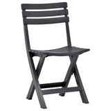 Folding Garden Chairs 2 pcs Plastic Anthracite 48787