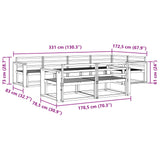 Outdoor Sofa Set 7 pcs Natural Solid Acacia Wood 3367722