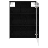 Bathroom Mirror Cabinet Black Oak 53.5 x 15.5 x 70 cm 889232
