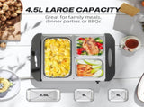 4.5L Stainless Steel Electric Buffet Server, with 3x Trays and Lids, Set of 2 T3398P378831