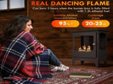 Freestanding Ethanol Fireplace, Steel Bioethanol Fireplace with Stainless Steel Flame Snuffer, 1.2L T3398P378802