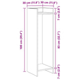Plant Stand with Shelf 2 pcs Concrete Grey 30 x 30 x 100 cm 899569