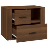 ZNTS Bedside Cabinet Brown Oak 60x36x45 cm Engineered Wood 816743