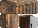 Desk with Shelf Smoked Oak 142.5 x 50 x 75 cm Engineered Wood 3414599