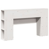 Headboard with Storage White 160 cm Solid Wood Pine 855625