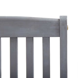 Outdoor Chair Set of 4 Grey Solid Acacia wood Medium Foldable 46336