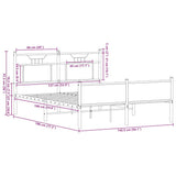 Bed Frame without Mattress Sonoma Oak 137x190 cm Engineered Wood 4106979