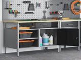 Work Bench with Drawer Black and Grey 100 x 55 x 85 cm 4103458