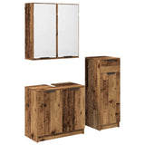 Bathroom Furniture Set 3 pcs Old Wood Engineered Wood 3415648