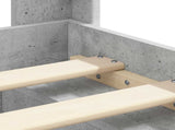 Bed Frame with Storage and Headboard Concrete Grey 90 x 200 cm 3413896