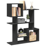 ZNTS Room Divider Bookcase Black 92x29x112 cm Engineered Wood 858121