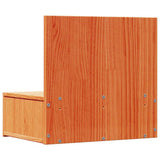 Bedside Table 2 pcs Wax Brown 42 x 32.5 x 40 cm Solid pine wood 873498