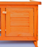 Outdoor Rabbit Hutch Small Animal House Pet Cage 1 Layer Wood 170157
