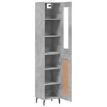 Highboard Concrete Grey 34.5x34x180 cm Engineered Wood 3199509
