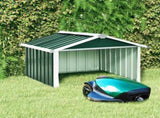 Garden Robot Lawnmower Shed 92x97x63 cm Galvanised Steel Green 150907