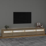 TV Cabinet with LED Lights Sonoma Oak 270x35x40 cm 3152748