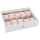 Jewellery Box 10-Layer with Watch Holders White 29x20.5x40.5 cm 4103566
