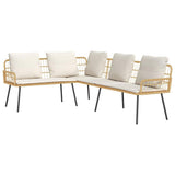 Sofa with Cushion Brown x x Metal 4108264