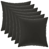 Cushion with Pillow HEERLEN 6 pcs Black Polyester 927128