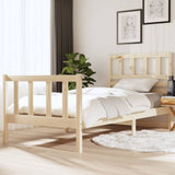 Bed Frame without Mattress Single Solid Wood 3101118