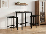 Bar Stool 2 pcs Black Oak 40 x 32 x 64 cm Engineered Wood 8006128