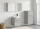 Bathroom Furniture Set 4 pcs Concrete Grey 3407474