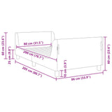 Children's Bed Frame with Headboard Police Blue 80 x 200 cm 42010873
