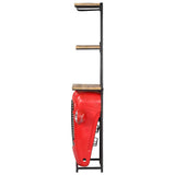 247871 Tractor Wine Cabinet 49x31x172 cm Solid Mango Wood