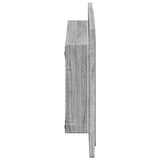 LED Bathroom Mirror Grey Sonoma 60x8.5x38 cm Engineered Wood 834928