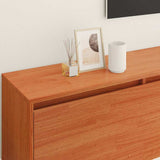 Wall Cabinet with Shelf Wall-mounted Wax Brown Solid Pine Wood 869862