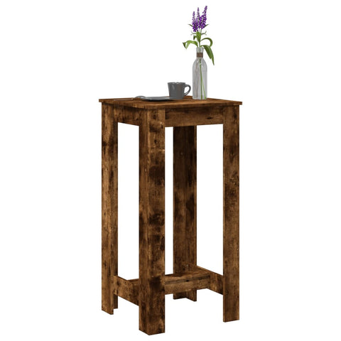 ZNTS Bar Table Smoked Oak 51x50x103.5 cm Engineered Wood 854404