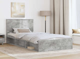 Bed Frame Concerte Grey 75 x 190 cm Solid Pine Wood 3409420