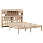 ZNTS Bookcase Bed without Mattress 140x190 cm Solid Wood Pine 3322333