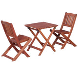 Bistro Set Brown Solid eucalyptus wood with an oil finish Small 45586