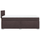 Box Spring Bed with Mattress Dark Brown 90x200 cm Fabric 3285774
