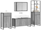Bathroom Furniture Set with Drawer Grey Sonoma Engineered Wood 3403049