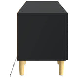 LED TV Cabinet Black Engineered Wood 897126