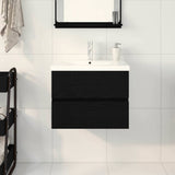 Bathroom Sink Cabinet Black Oak 60 x 39 x 62 cm Engineered Wood 3333148