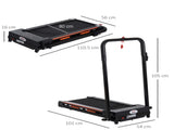 Steel Folding Motorized Home Treadmill w/ LCD Monitor Black T3398P347560